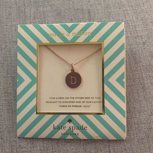 Kate Spade “D” pendant Necklace - Rose Gold
